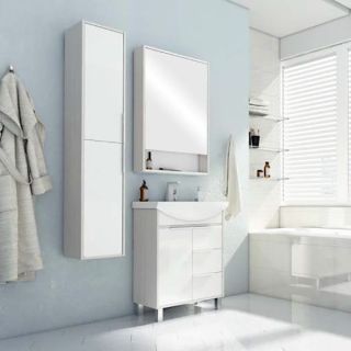 Зеркальный шкаф Акватон Рико 50см белый/ясень фабрик 1A212302RIB90